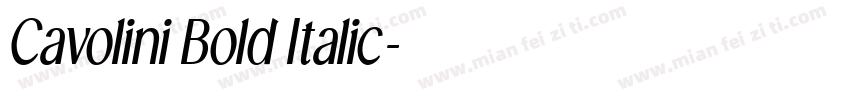 Cavolini Bold Italic字体转换
